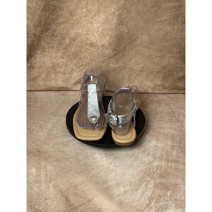 Aerosoles Carmina Silver‎ Metallic Sandals Size 6.5 New Without Box